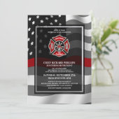 Uitnodiging van de brandweerpartij (Staand voorkant)