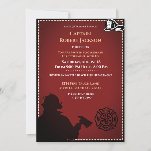 Uitnodiging van de brandweerpartij (Voorkant)