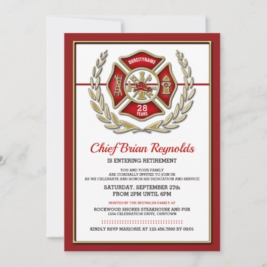 Uitnodiging van de brandweerpartij (Voorkant)