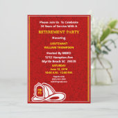 Uitnodiging van de brandweerpartij (Staand voorkant)