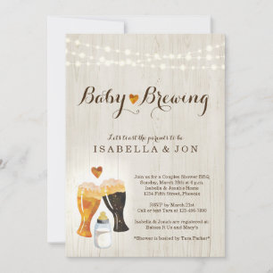 Uitnodiging van de Brewing Couple om Baby shower t