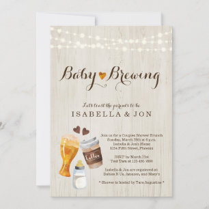 Uitnodiging van de Brewing Couple om Baby shower t