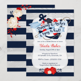 Uitnodiging van de Bridal van de Anchor - Nautisch