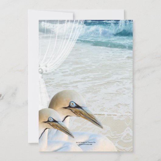 Uitnodiging van de Bridal van de Beach van Gannets (Achterkant)