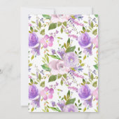 Uitnodiging van de Bridal van de Flowers van de La (Achterkant)