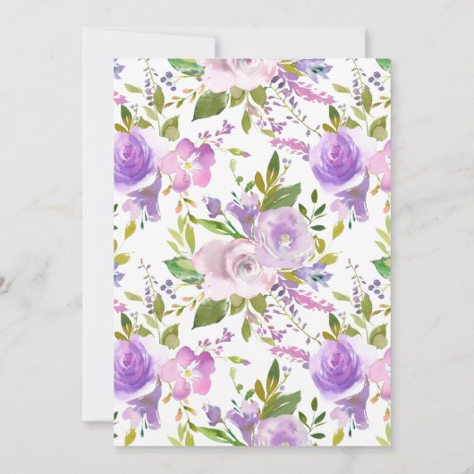 Uitnodiging van de Bridal van de Flowers van de La (Achterkant)