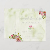 Uitnodiging van de Bridal van de Franse Macaroon (Voorkant / Achterkant)