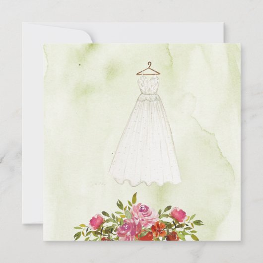 Uitnodiging van de Bridal van de Franse Macaroon (Achterkant)