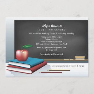 Uitnodiging van de Bridal van de leraar