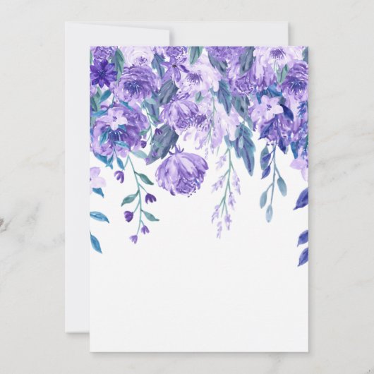 Uitnodiging van de Bridal van de Lovely Flowers (Achterkant)