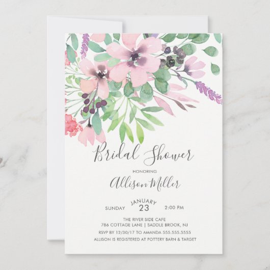 Uitnodiging van de Bridal van de Tijd van de lente (Voorkant)