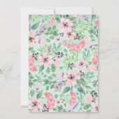 Uitnodiging van de Bridal van de Tijd van de lente (Achterkant)