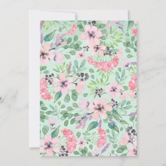 Uitnodiging van de Bridal van de Tijd van de lente (Achterkant)