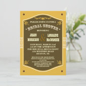 Uitnodiging van de Bridal van de westerne Couple (Staand voorkant)