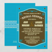 Uitnodiging van de Bridal van de westerne Couple (Voorkant / Achterkant)