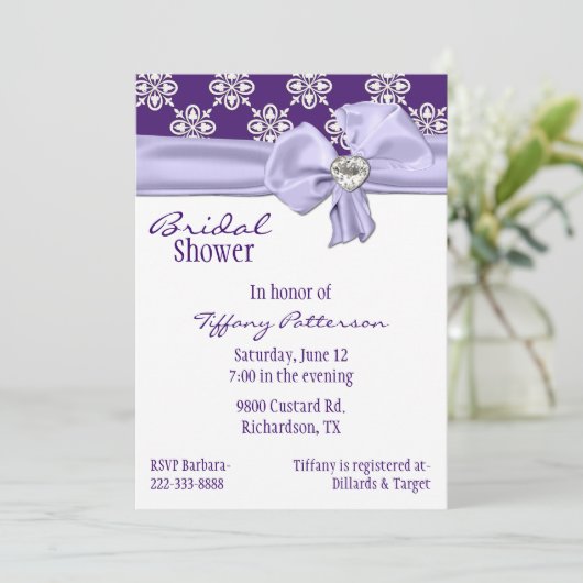  uitnodiging van de Bridal van het Bow van de Lave (Staand voorkant)