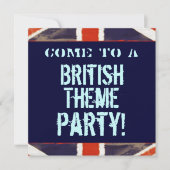 Uitnodiging van de British Theme Party (Square) (Voorkant)