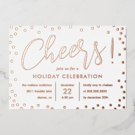 Uitnodiging van de bubble Cheer Folie Holiday Part