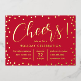 Uitnodiging van de bubble Cheer Folie Holiday Part