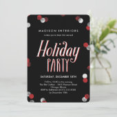 Uitnodiging van de Bubble Corporate Holiday Party (Staand voorkant)