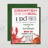 Uitnodiging van de BUDGET Crawfish Boil Engagement (Voorkant / Achterkant)