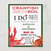 Uitnodiging van de BUDGET Crawfish Boil Engagement (Voorkant)