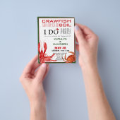 Uitnodiging van de BUDGET Crawfish Boil Engagement Flyer (Hand)