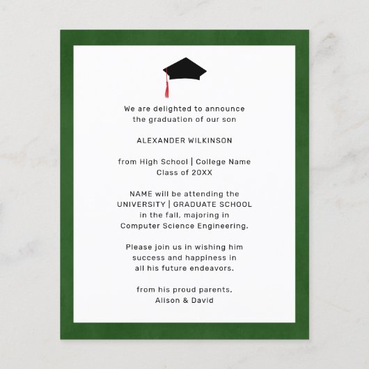 Uitnodiging van de BUDGET Crawfish Boil Graduation (Achterkant)