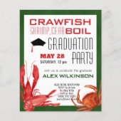 Uitnodiging van de BUDGET Crawfish Boil Graduation Flyer (Voorkant)