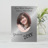 Uitnodiging van de Burnyed Silver Photo Graduparty (Staand voorkant)