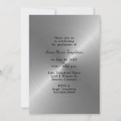 Uitnodiging van de Burnyed Silver Photo Graduparty (Achterkant)