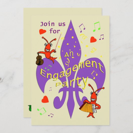 Uitnodiging van de Cajun Th-partij (Voorkant / Achterkant)