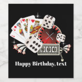 uitnodiging van de casino - partij , wijnetiket wijn etiket (Enkel label)