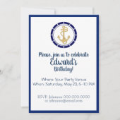 Uitnodiging van de Central Golden Anchor Birthday (Voorkant)