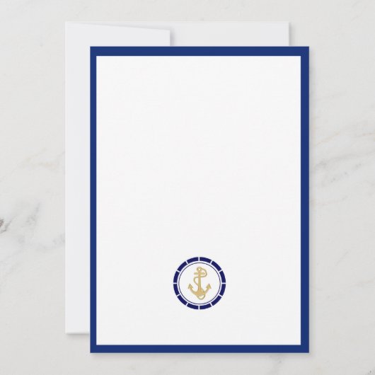 Uitnodiging van de Central Golden Anchor Birthday (Achterkant)