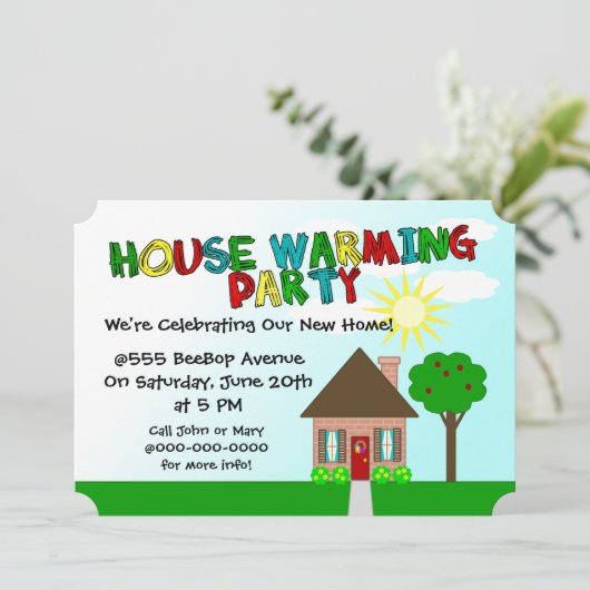 Uitnodiging van de charmante Naive Art House Warmi (Staand voorkant)