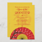 Uitnodiging van de Chinese nieuwjaarspartij voor d (Voorkant / Achterkant)
