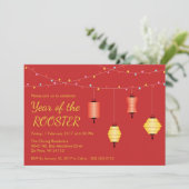 Uitnodiging van de Chinese nieuwjaarspartij voor d (Staand voorkant)