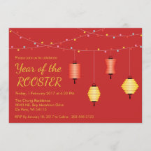 Uitnodiging van de Chinese nieuwjaarspartij voor d