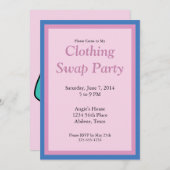 Uitnodiging van de Clothing Swap Party (Voorkant / Achterkant)