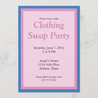 Uitnodiging van de Clothing Swap Party