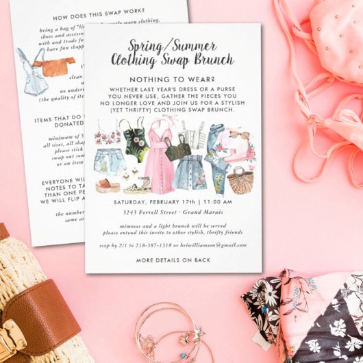 Uitnodiging van de Clothing Swap Party