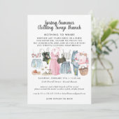 Uitnodiging van de Clothing Swap Party (Staand voorkant)