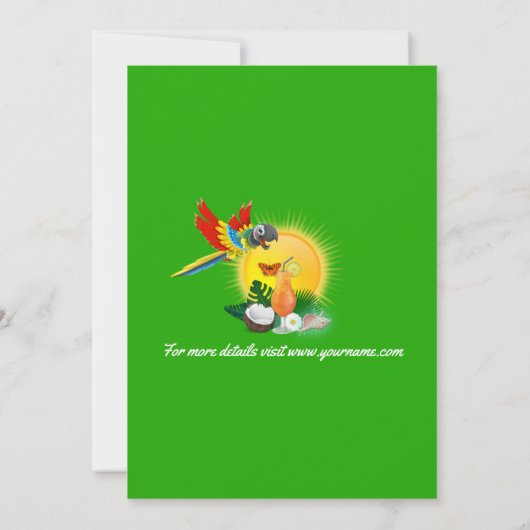 Uitnodiging van de Club/Corporate Summer Cocktail  (Achterkant)