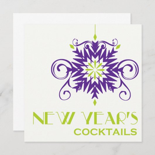 Uitnodiging van de Cocktail-partij in het nieuwe j (Voorkant / Achterkant)