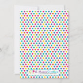 uitnodiging van de Colorful Monsters Birthday Part (Achterkant)