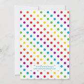 uitnodiging van de Colorful Rainbow Birthday Party (Achterkant)