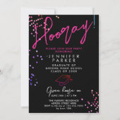 Uitnodiging van de Cool Black High School Gradupar (Achterkant)