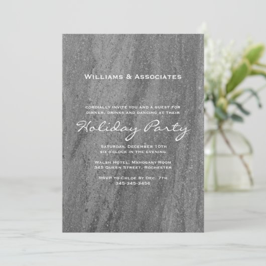 Uitnodiging van de Corporate Granite Holiday Party (Staand voorkant)
