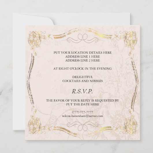  uitnodiging van de Costume Party uit 1920 (Achterkant)